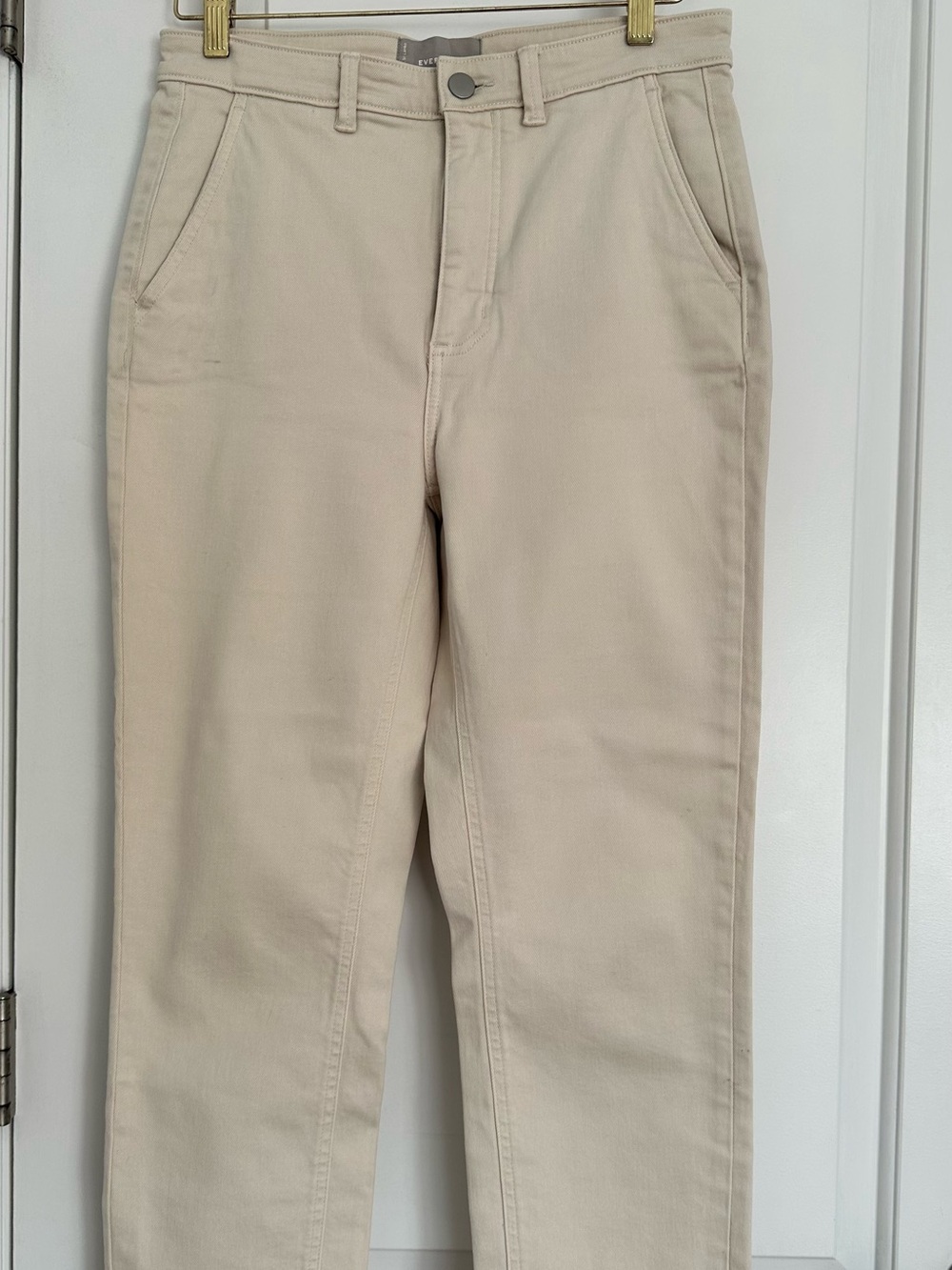 Everlane high waisted pants Size 8 color Pumice Stone